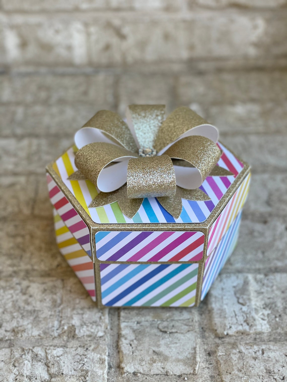 Exploding Money Cake Box Rainbow Birthday Box Etsy