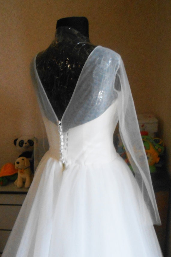 Simple Wedding Dress Country Wedding Dress Ivory Tulle Wedding Etsy
