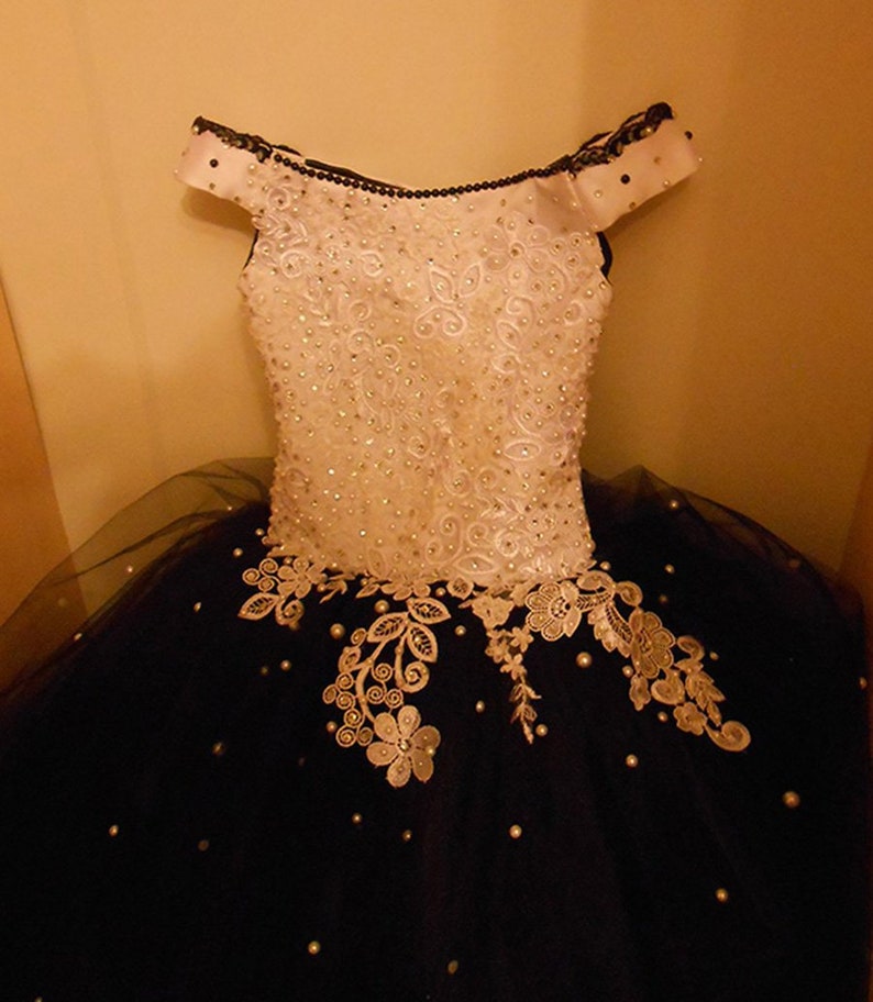 black lace flower girl dress