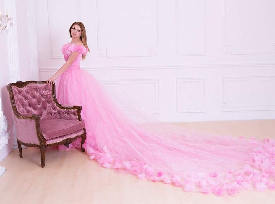 2020 Flush Pink Wedding Dresses Sweatheart A Line Tulle Sweep Train Beach  Wedding Dress Tiered Bridal Gown Wedding Dress - AliExpress