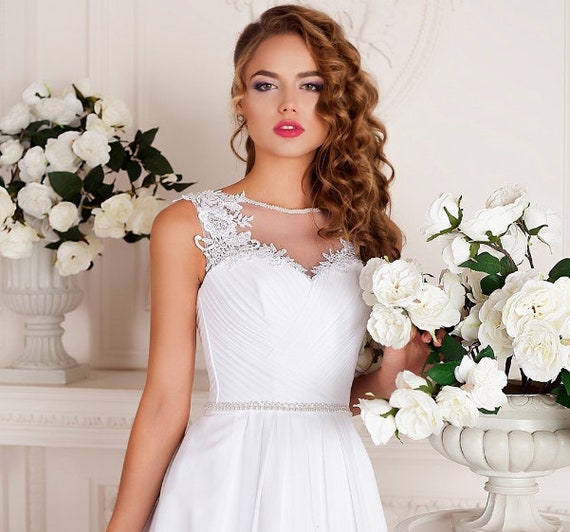 simply white wedding dress