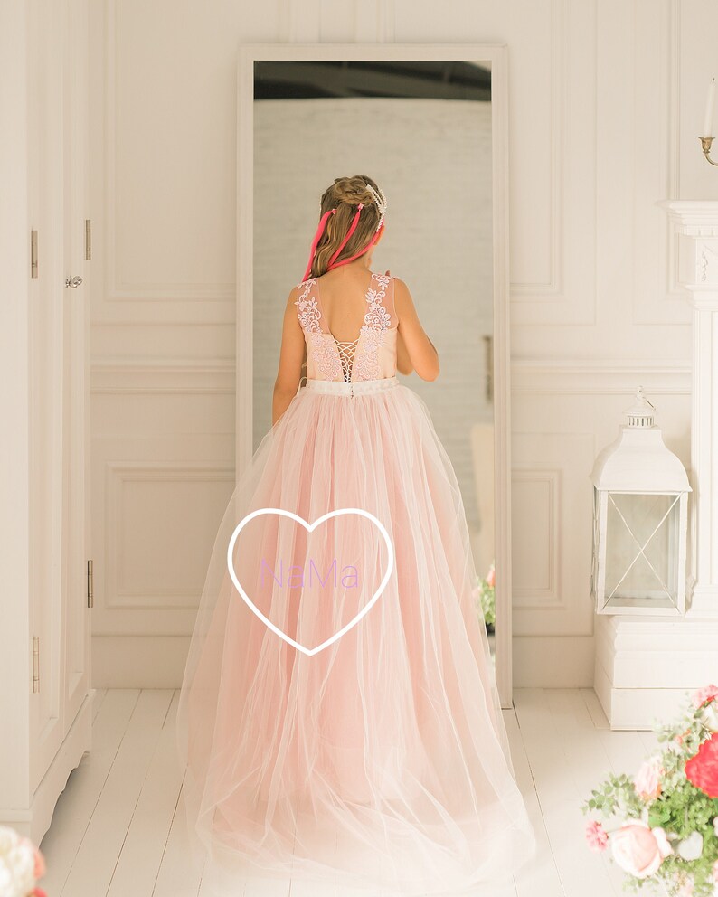 Flower Girl Dress Separate Unique train for Little Princess Dress train Detachable All sizes All colors Blush Tulle Train One No dress
