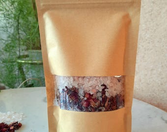 14 oz bath salt, Bath salts set 2pcs x 7 oz, organic bath salts gift,  relaxing sensitive skin bath salts, bridal shower gift, baby shower