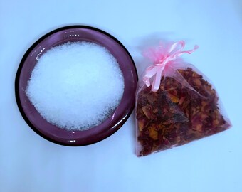 Epsom Salt (Magnesium Sulfate) + herbs, Bath Salt, Muscle Relaxing, Christmas gift bath salts.