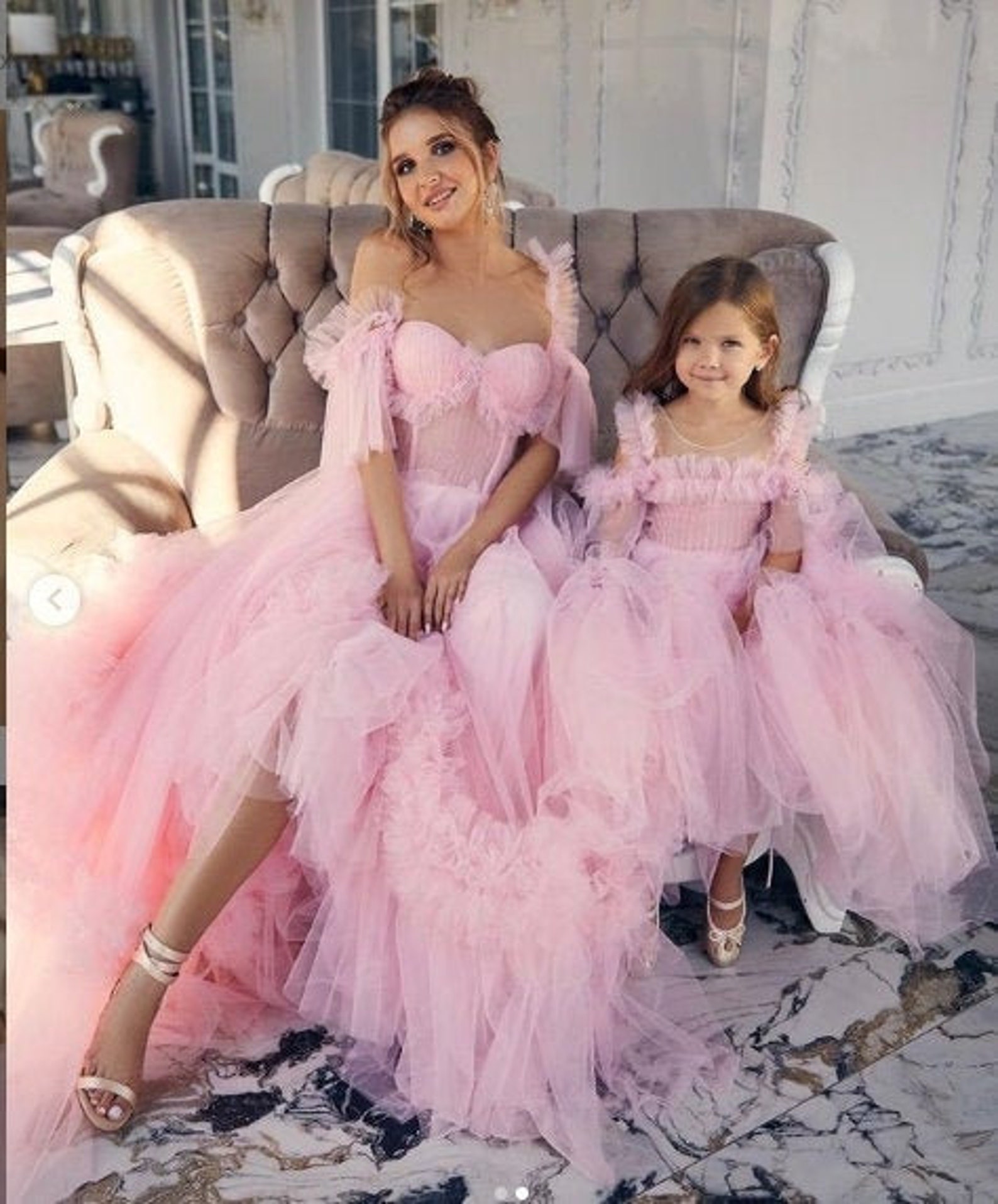 Mutter Tochter passendes Kleid Rosa Mama und ich Outfits Royal Etsy