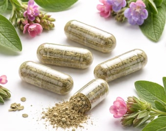 Longkruidkruidcapsules 500 mg | Pulmonaria officinalis | Vegetarisch kruidensupplement traditionele kruiden