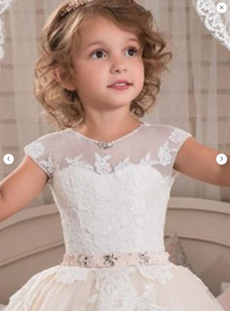 Ivory Flower Girl Dress Royal Dress Tulle Lace Flower Girl Etsy