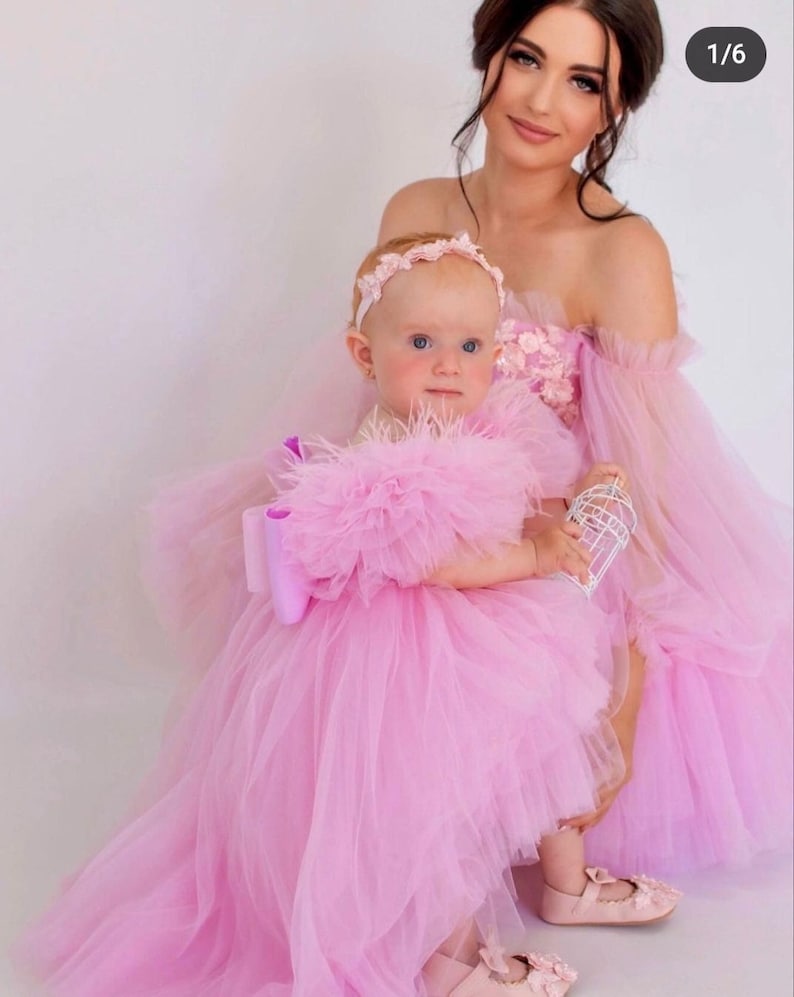 Mother Daughter Matching Dress Pink Mommy and Me Outfits - Etsy