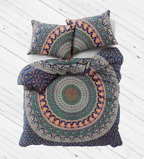 King Size Mandala Quilt Doona Duvet Quilt Cover Bedding Etsy