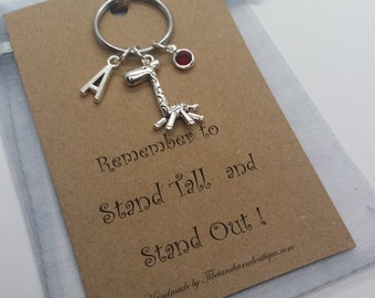 Giraffe Standing Realistic Acrylic Key Ring Keychain Jewelry