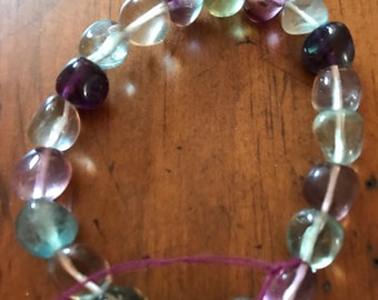 Multi-colored Fluorite Stretch Bracelets