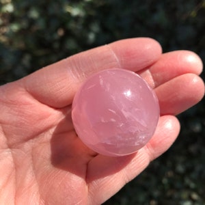 Rose Quartz Polished Spheres with Wooden Stands Unconditional Love