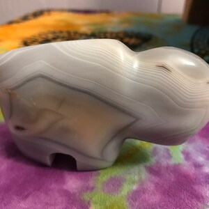 Unique Agate Buffalo Carving