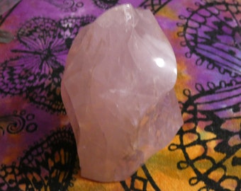 Beautiful Polished Rose Quartz Flame Crystal