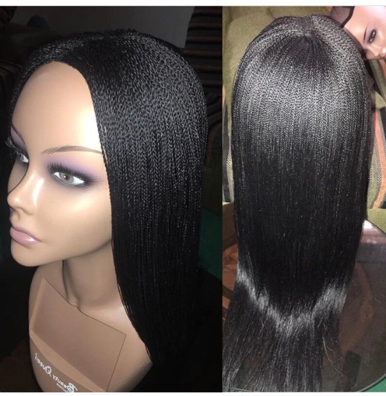 Micro Twist Braids Wig In Colour 1 1b Very Light Weight Etsy