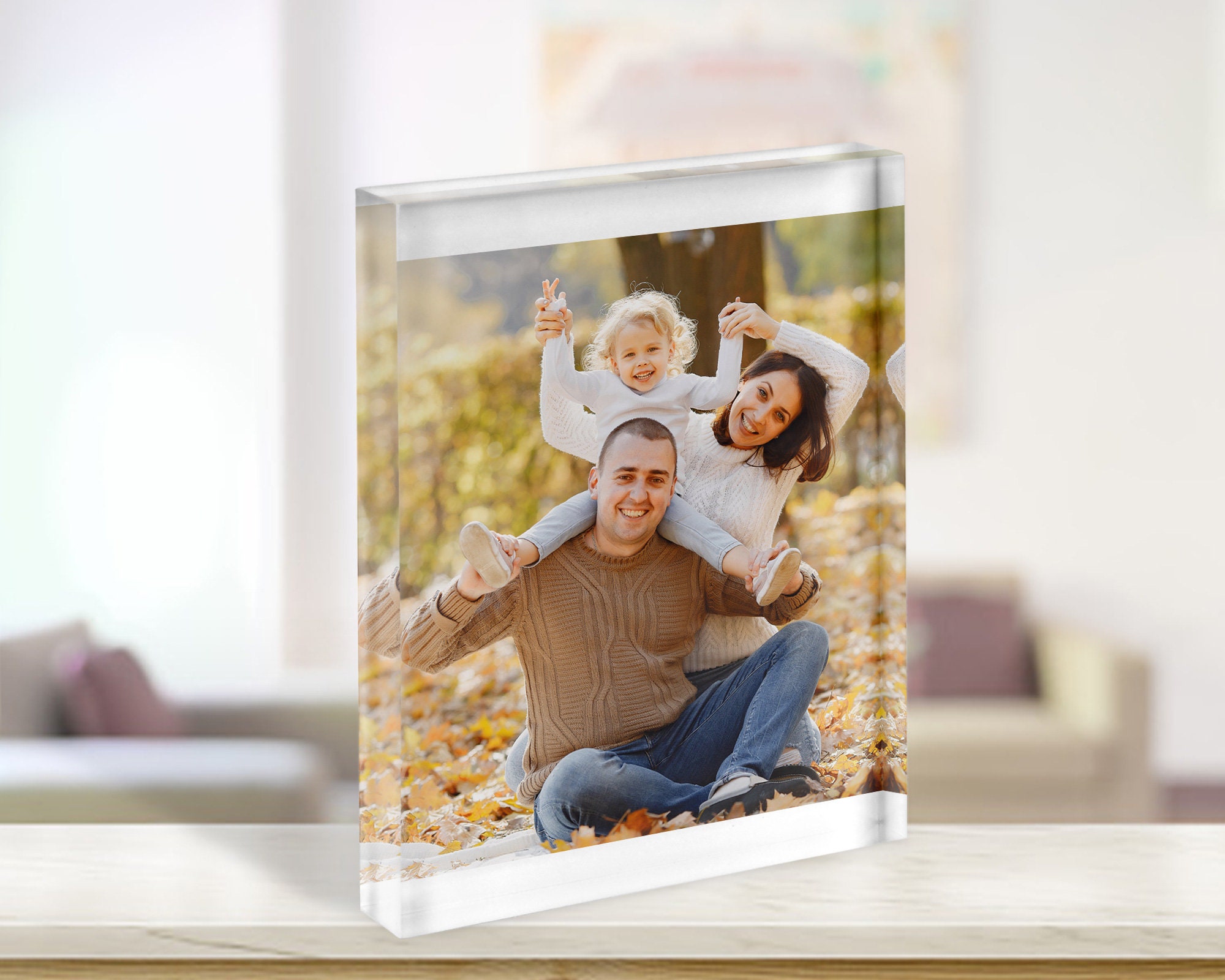 Acrylic Glass Photo Block, Crystal Glass Photo, Family Photos, Reunion ...
