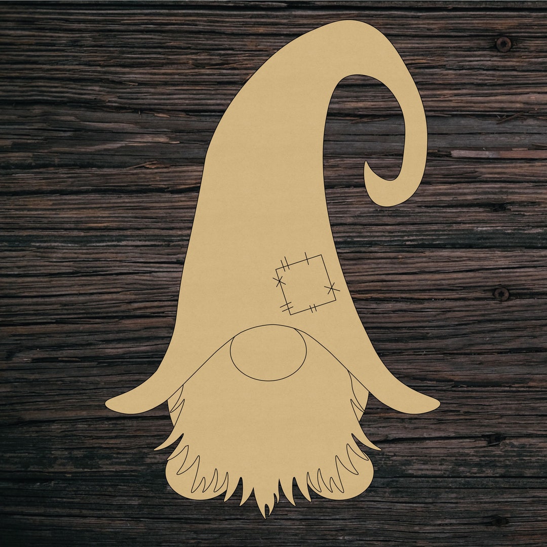 Unfinished DIY Wooden Cute Gnome Cutout - Paint Your Own Sign- Decor - Etsy