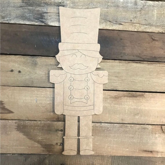 Unfinished DIY Wooden Nutcracker Cutout Paint Your Own | Etsy