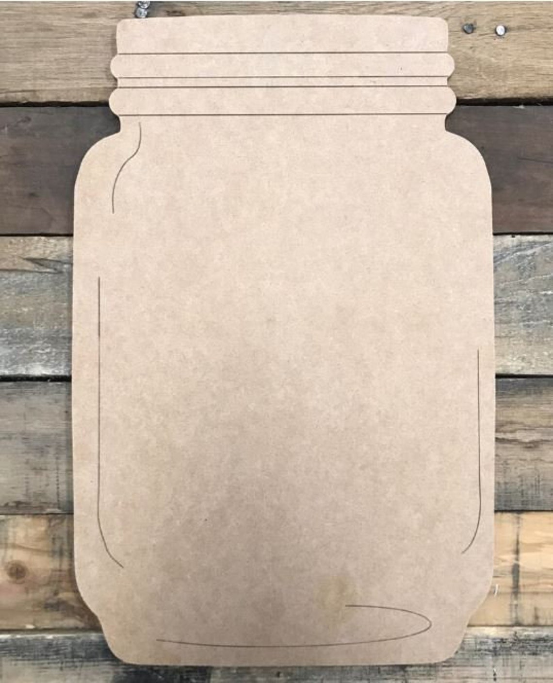 Unfinished DIY Wooden Mason Jar Cutout Paint Your Own Spring Etsy
