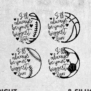 Ich werde immer Ihr größtes Fan-Svg-Bundle sein, Fußball Basketball Baseball Fußball, Fan-Svg-Schnitt-Datei, Sofort-Download