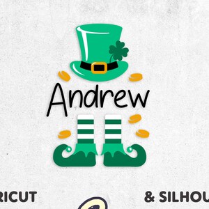 Leprechaun Monogram SVG: St Patricks Day Shirt Design (Digital Download)