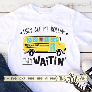 Bus Driver shirt SVG Design - School Bus Svg file - Cricut and Silhouette svg cutting file - Back to School Funny Sign - Layered Svg