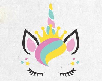 Unicorn Crown SVG: Birthday Girl Design (Digital Download)