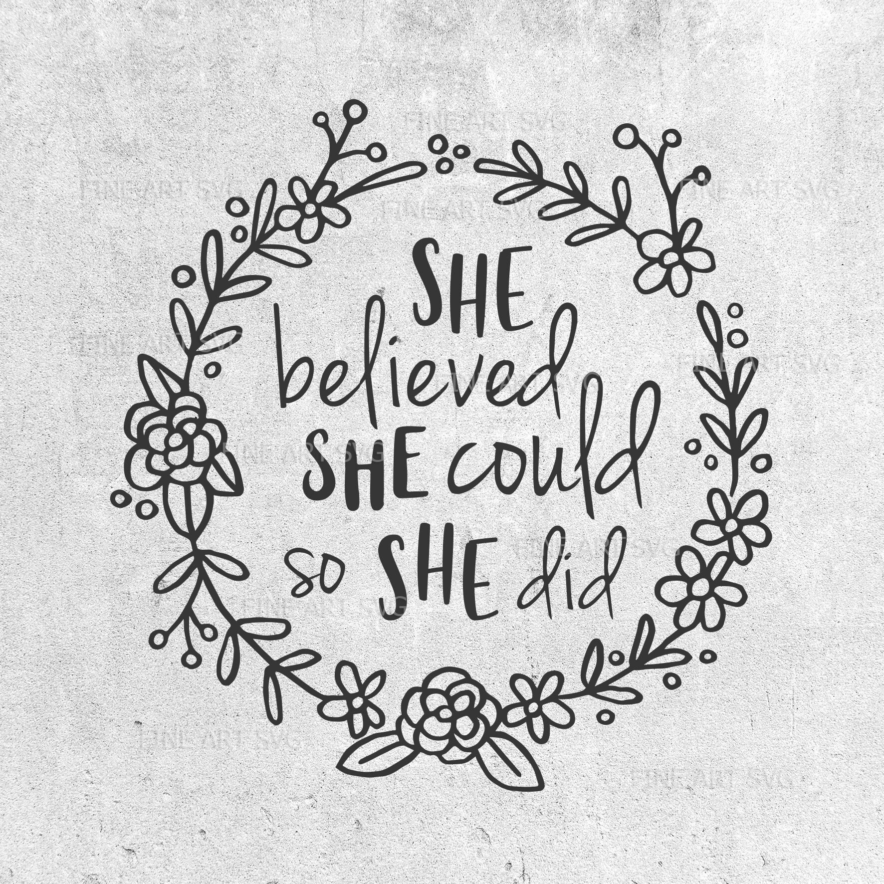 She Believed She Could so She Did Svg Svg Files Svg Cut - Etsy