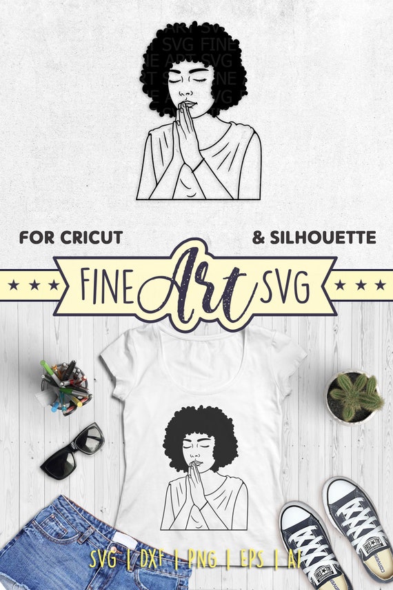 Download Free Afro Woman Praying Svg Black Woman Svg Cut File Cricut Etsy SVG Cut Files