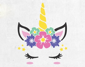 Unicorn Floral SVG: Cricut & Silhouette Cut Files (Instant Download)