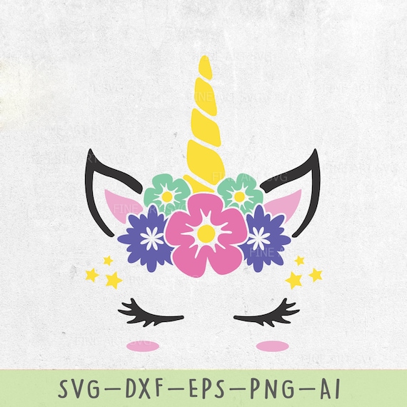 Download Unicorn Flower Svg Files For Cricut And Silhouette Unicorn Etsy