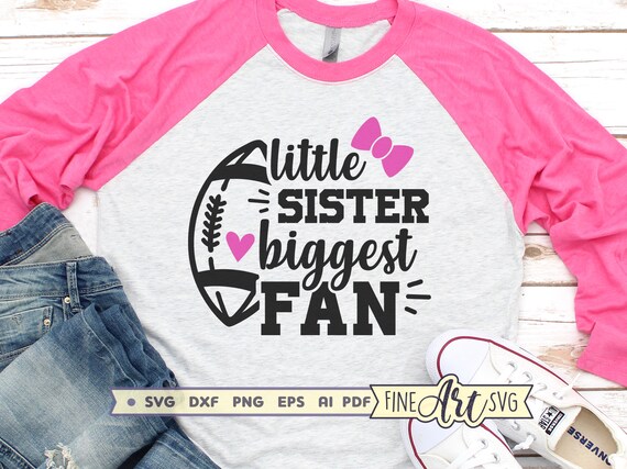 thumbnail image 2 of Little Sister Biggest Fan Football Shirt - Toddler Cheerleader Tee 2 of 13