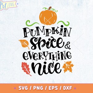 Fichier de coupe SVG citrouille épicée : automne Cricut & Silhouette Design (téléchargement instantané