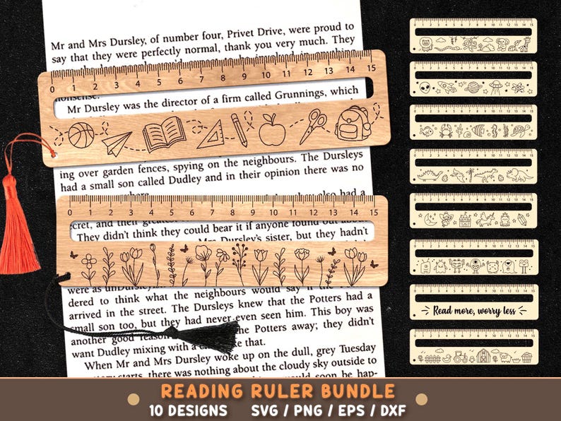 Reading Ruler SVG Bundle – Kids Line Tracker Laser Cut File - Etsy