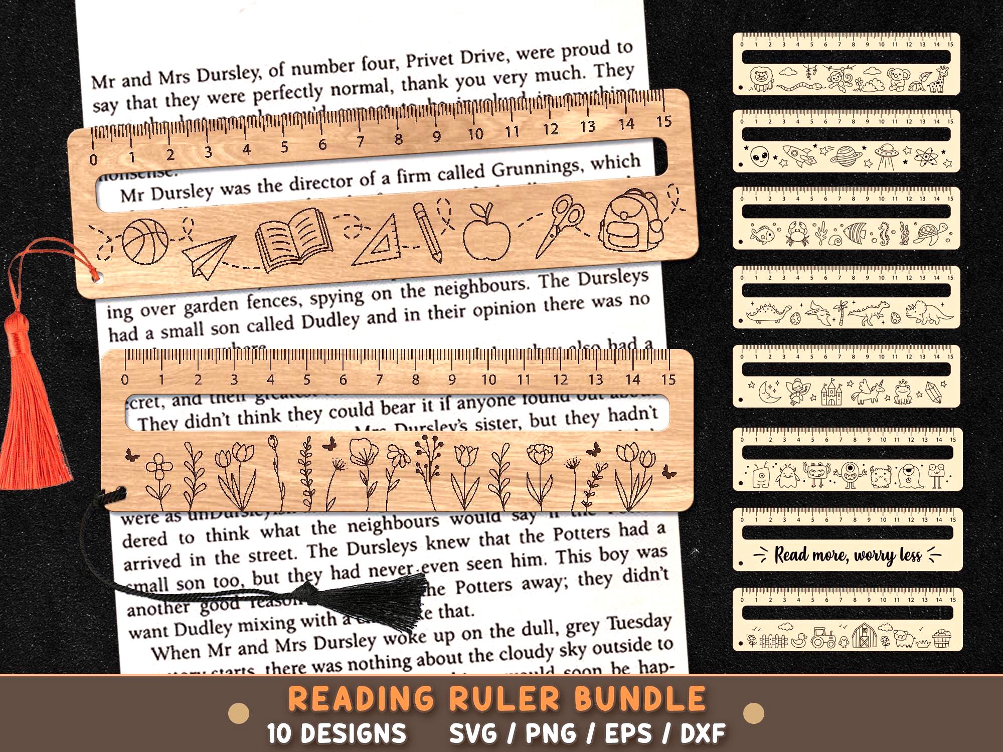 Kids Ruler Svg File Reading Ruler SVG Bundle – Kids Line Tracker Laser Cut File - Etsy