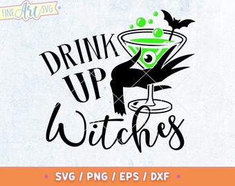 Drink Up Witches SVG: Halloween Clipart, Cricut & Silhouette Cut File (Digital Download)