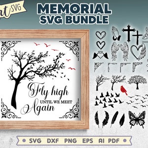 メモリアル SVG バンドル、思い出 SVG、家族の喪失 SVG、農家の看板デザイン、Cricut Silhouette Glowforge 用メモリアル レーザー ファイル