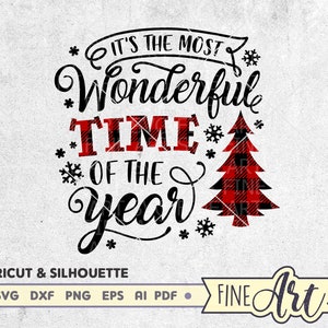 Het is de mooiste tijd van het jaar SVG File, Christmas Saying Svg Design, Cricut en Silhouette snijvijl, Hello Winter Svg Clipart