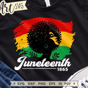 Junteenth 1865 SVG PNG-Datei, Schwarze Frau zwarte, schwarze Geschichte zwart, Afroamerikaner svg, schwarze Geschichte stolz geschnittene Datei für Cricut & Silhouette