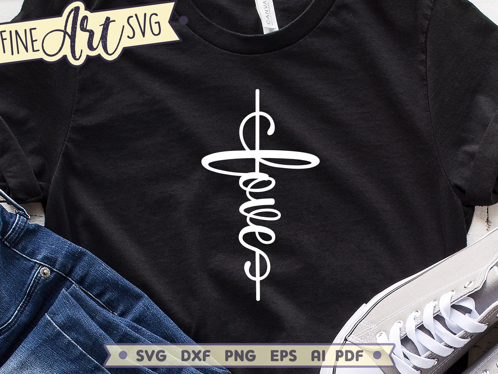 Faith Love Jesus Cross SVG Bundle: Christian Cut Files (digital ...