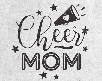 Cheer Mom SVG: Funny Cheerleader Shirt Design (Digital Download)