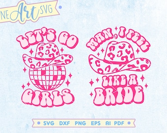 Cowgirl Bachelorette SVG: Bridal Party Cowboy Hat Design (Digital Download)