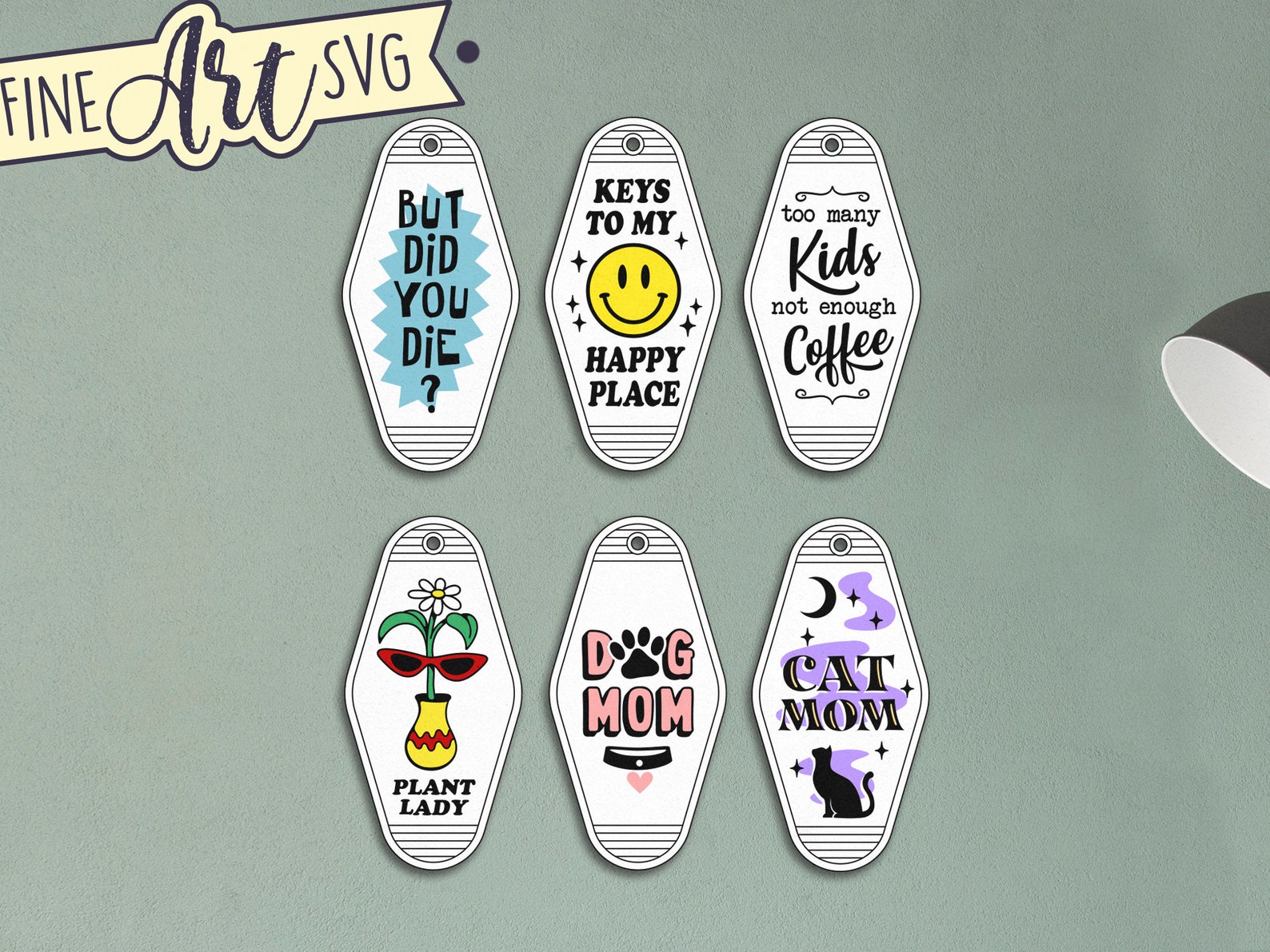 Retro Motel Keychain SVG Bundle: Trendy Designs, Cricut Files - Etsy