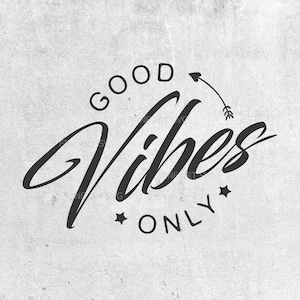 Good Vibes Only SVG: handgeletterd gesneden bestand (digitale download)