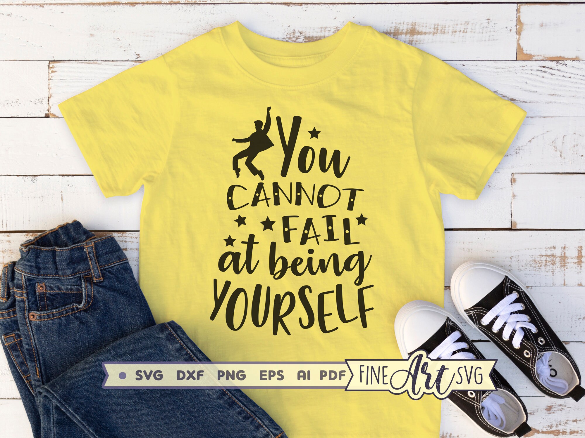 You Cannot Fail at Being Yourself SVG File Inspirational - Etsy