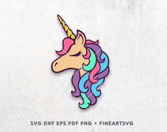 Unicorn Face SVG Cut File: Birthday Girl Shirt Design (Digital Download)