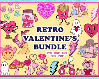 Retro Valentine's Sublimation Designs Bundle (Digital Download)