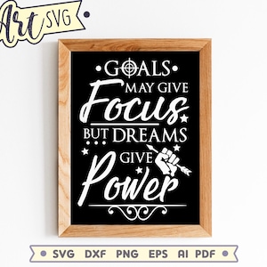 Inspirational Quote SVG Cut File: Dreams Give Power (Digital Download)