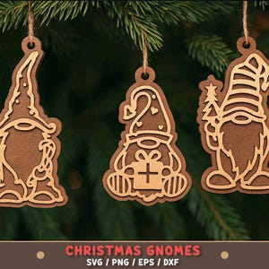 Weihnachts-Wichtel Ornament Laser Cut Datei: SVG, Cricut, Glowforge (Digitaler Download)