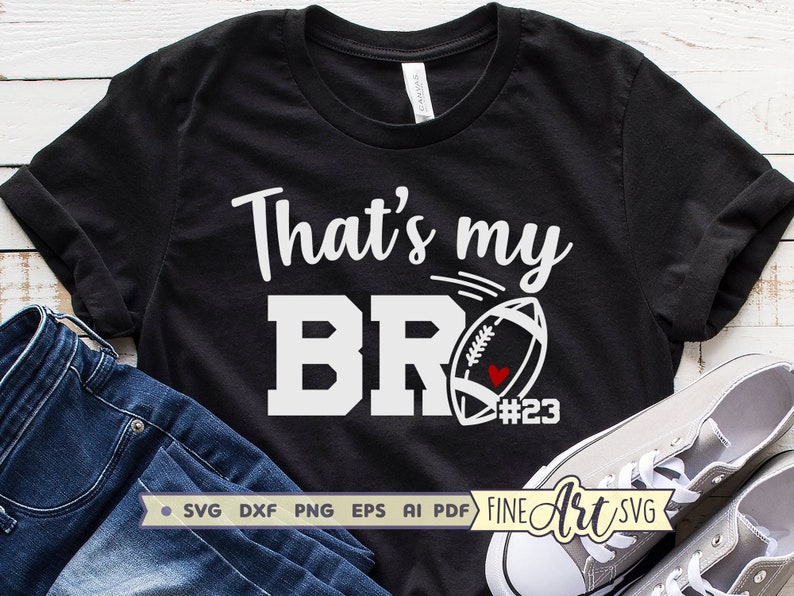 That's My Bro SVG Football Brother SVG Cheer Sister - Etsy